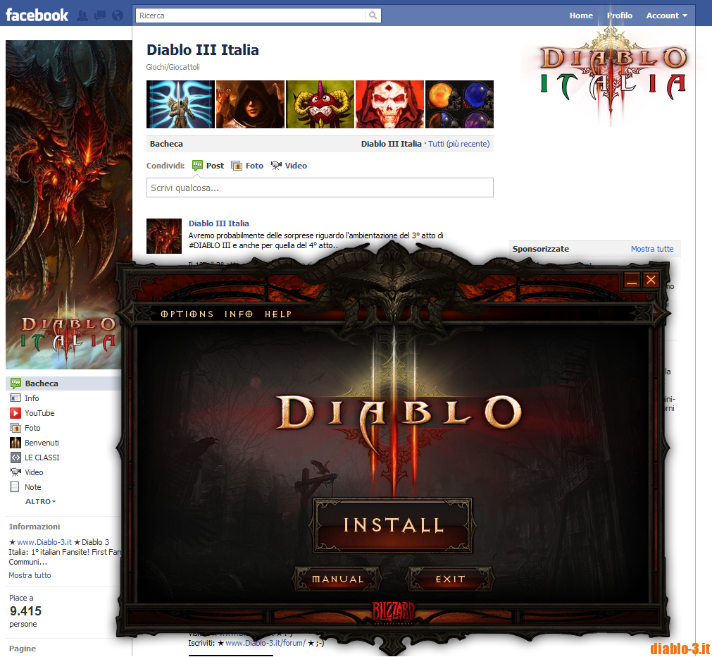 Schermata iniziale Beta Test Diablo 3