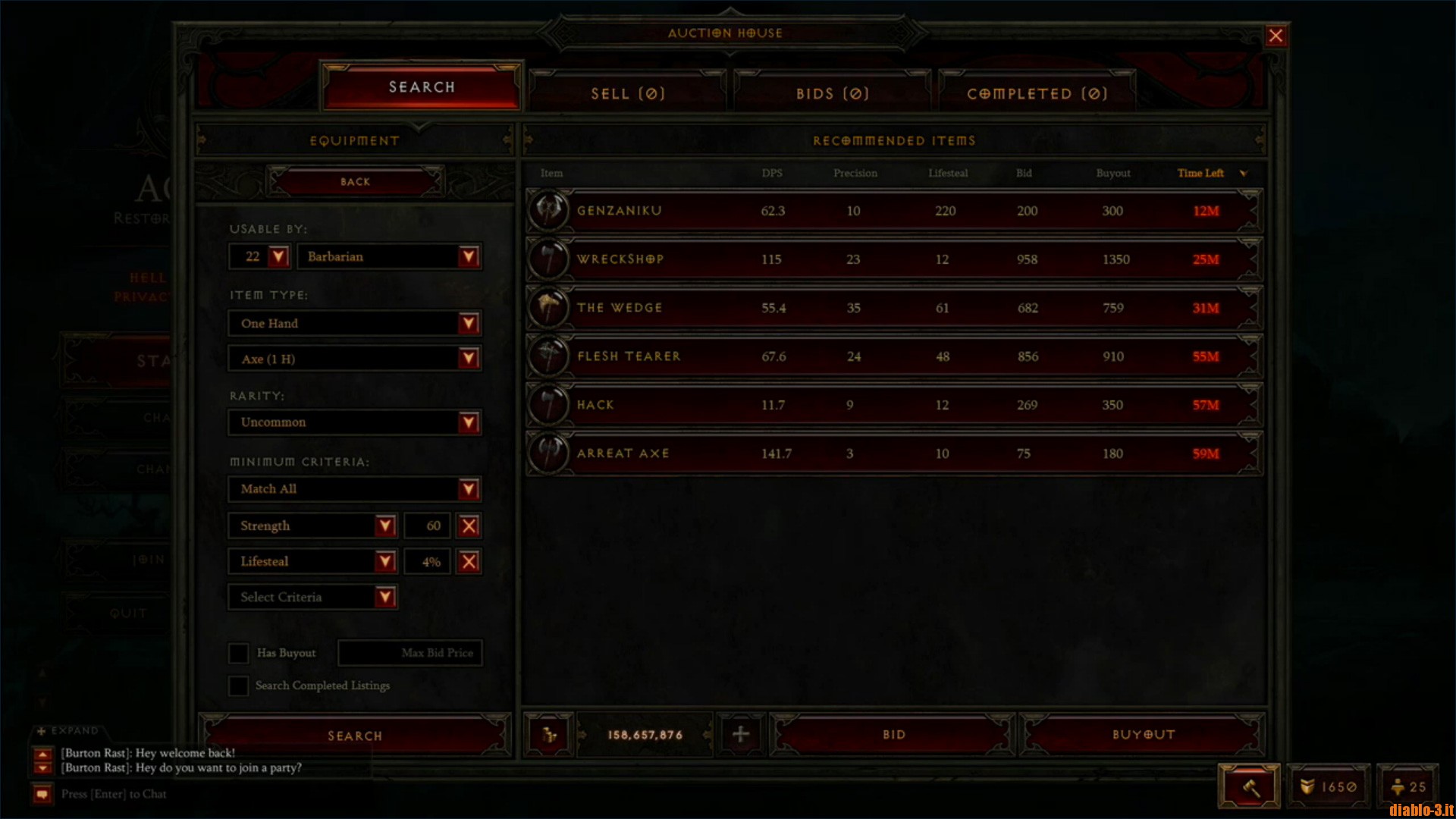 casa d'aste diablo 3