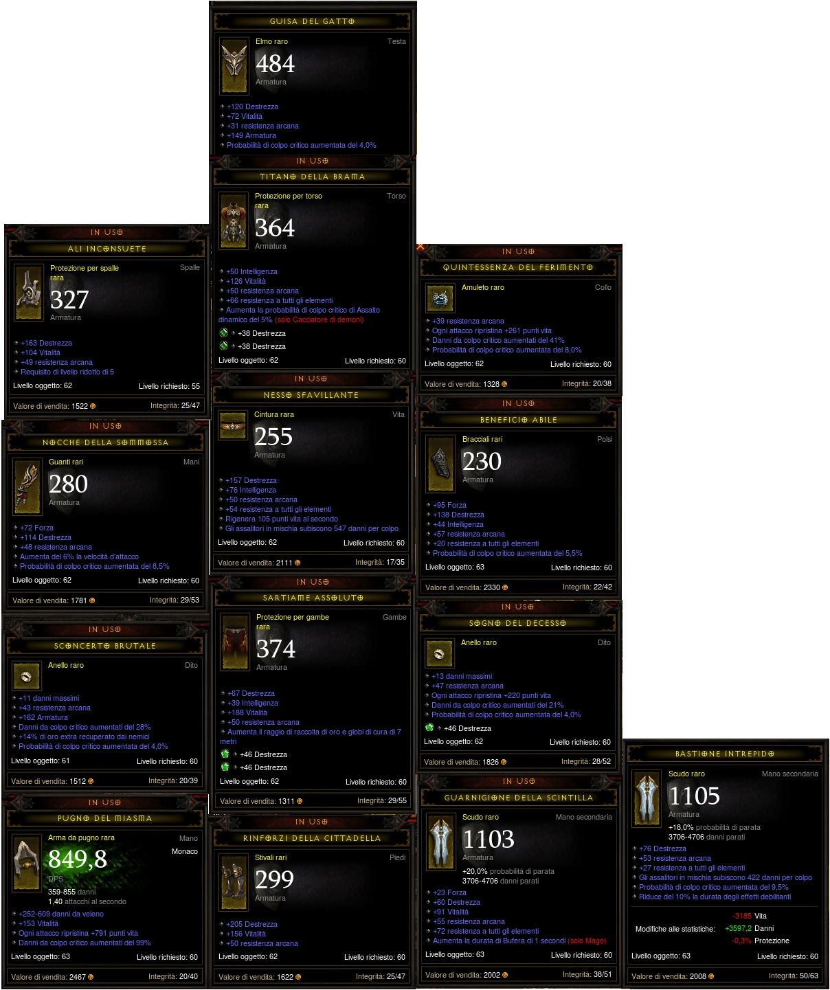 Equipaggiamento - clicca per ingrandire