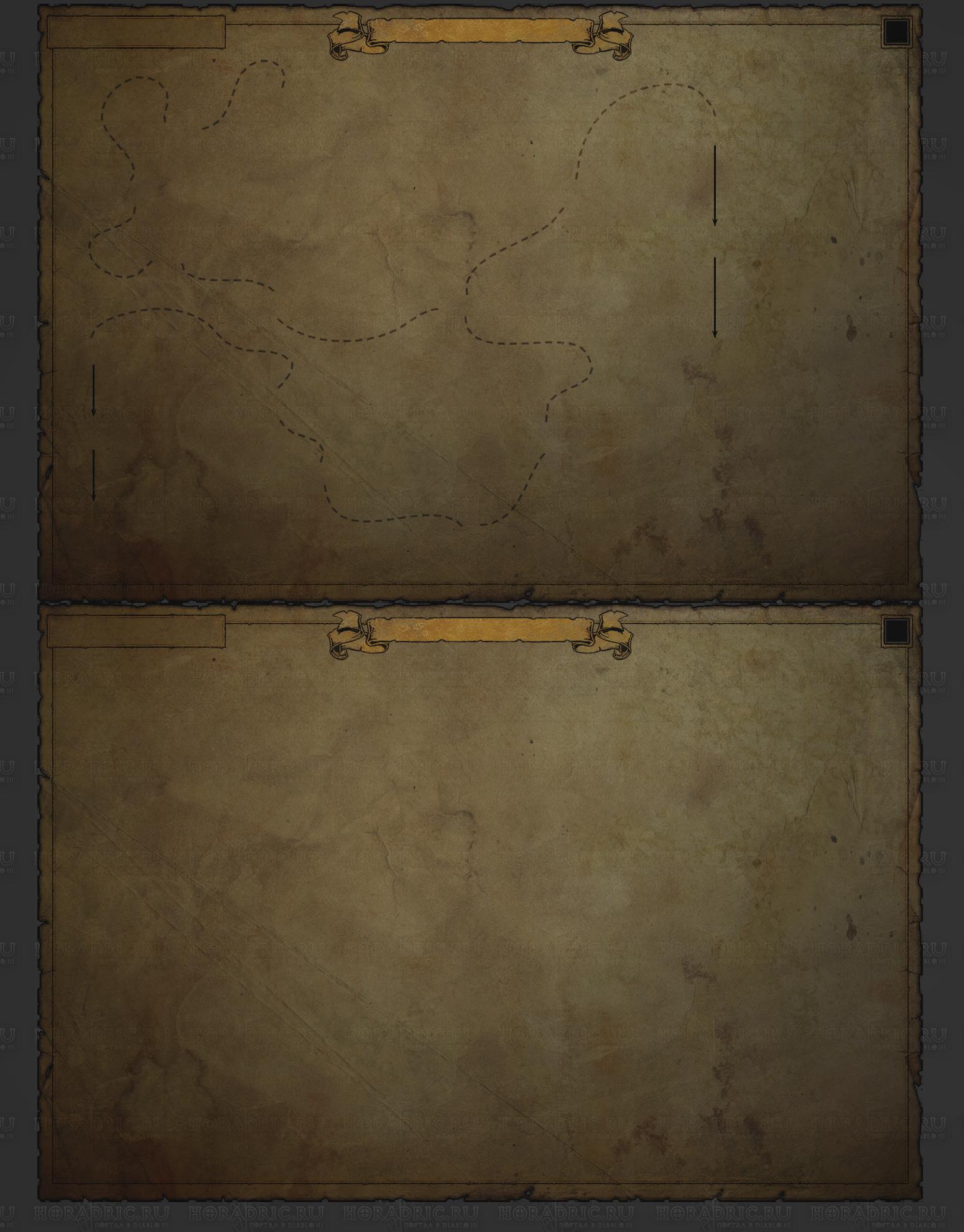 Le due mappe, la prima mostra un percorso, la seconda è "pulita"