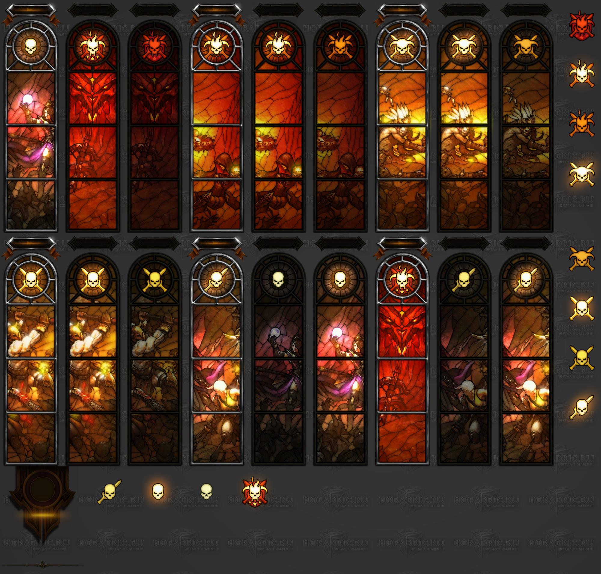 Vetrate colorate riportanti i ritratti dei personaggi. A cosa serviranno?