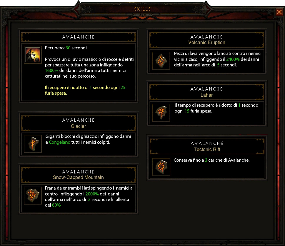 skills avalanche