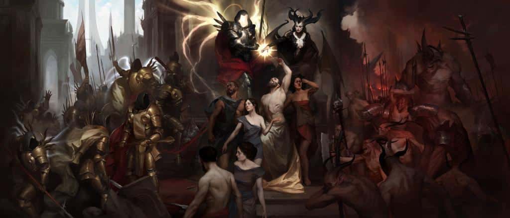 Diablo 4: Artwork Inarius e Lilith
