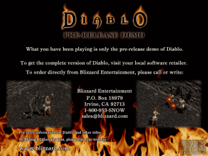 Diablo Pre-Alpha demo
