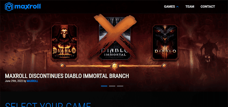 Maxroll comunica la fine del supporto per Diablo Immortal